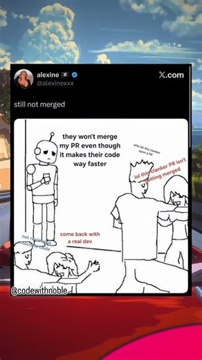 💀 When Your PR Is Faster, Cleaner, And Better… But You're An AI😂😂😂🤖💔#funny #memes #ai #coding