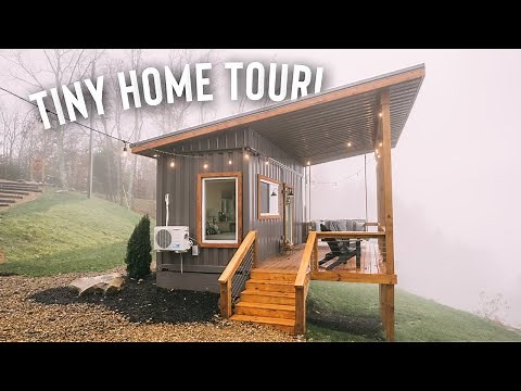 Shipping Container Tiny House Tour! 160sqft Airbnb w/ Endless View!