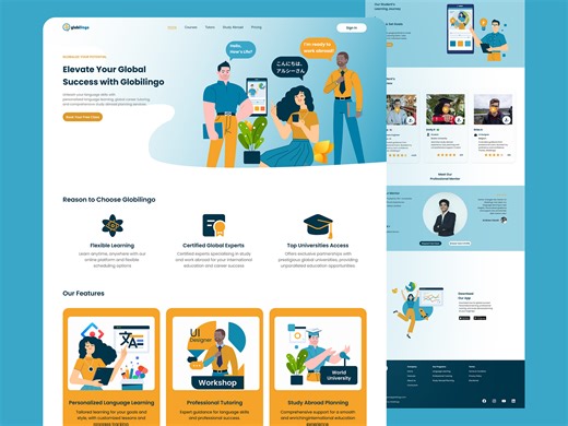 Language Course, Study and Work Abroad Website