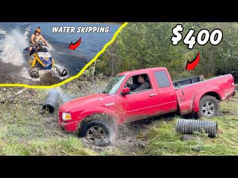 DESTROYING my Ford Ranger || Snowmobile Water Skipping 2025