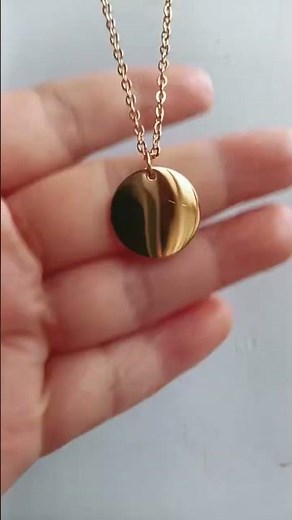 Stainless Steel Blank Circle Disc Pendant Necklace for Laser Personalized Custom Engraving #jewelry