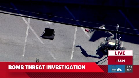 Bomb squad responding to scene in DeKalb Co. in Northcrest Road area off I-85