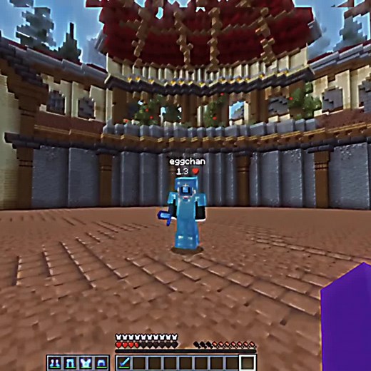 Egg Moving Like Flame in Minecraft Edit