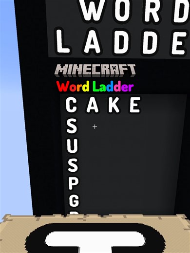 Minecraft Word Ladder #funny #shorts #minecraft #memes | minecraft