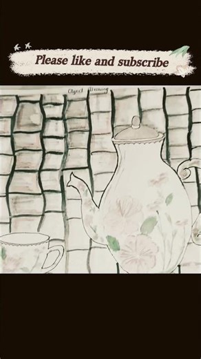 Object drawing kettle and cup #Drawing #handmade #viva sisters