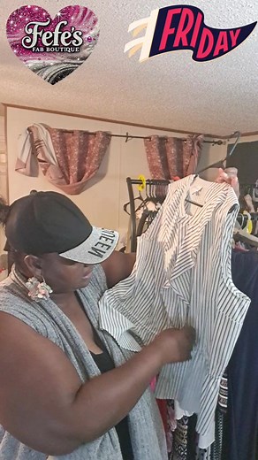 Friday Feelin!!!!! Come on in !! Thank you for joining me. I am Felecia with FeFe's FabBoutique. Please Like & Follow my page: https://www.facebook.com/share/1BMtPGWGjV/ Please join FeFe's Fab Squad group: https://www.facebook.com/groups/1622068178387710/?ref=share&mibextid=NSMWBT Please claim responsibility and payment is due upon recieving invoice! ALL SALES ARE FINAL ‼️ ❌ PLEASE NO GHOSTING YOU WILL BE BLOCK ❌❌ Payment’s accepted: ✅Credit / Debit cards ✅Cash App ✅AfterPay ✅Please type registe