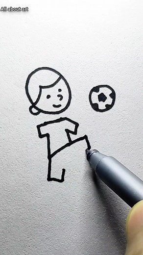 The cute footballer drawing 😍😍 #reels #reelsfb | All About Art