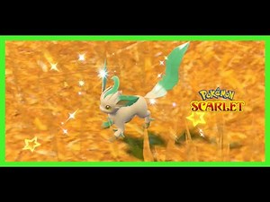 Shiny Leafeon in Pokemon Scarlet and Violet