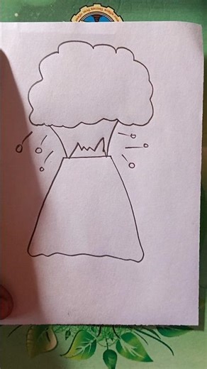 Volcano Drawing That Looks Real 🔥#volcano #viralshorts #shorts