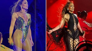 J-Lo ditches pants as she wears plunging bodysuit for sizzling on-stage display