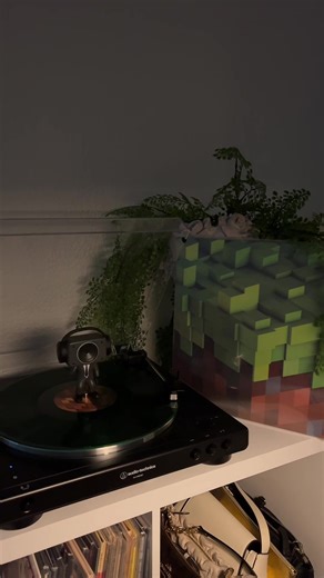 Such a cute record #c418minecraft #minecraft #audiotechnica #recordplayer