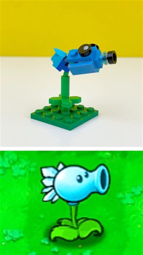 I built the Snow Pea from PVZ in LEGO