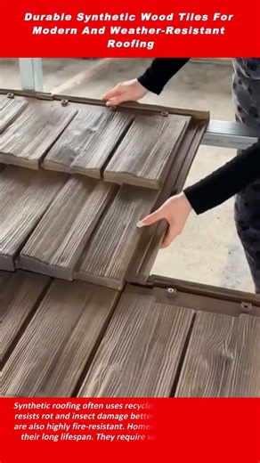 Durable Synthetic Wood Tiles For Modern And Weather Resistant Roofing
