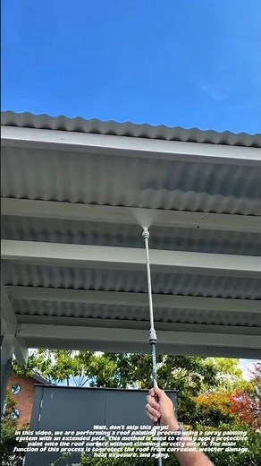 Roof Painting Process Using Spray System | Efficient Protective Coating Method.