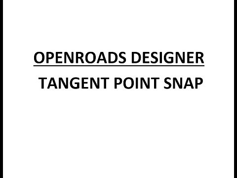 ORD - MicroStation - 5.9 - Tangent Point Snap