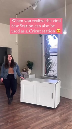 Crafting Station with Sewing Table and Cricut Machine