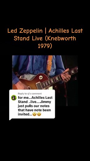 Replying to @sj Led Zeppelin | Achilles Last Stand Live (Knebworth 1979) #LedZeppelin #fyp #jimmypage #classicrocktiktok #GuitarLegend