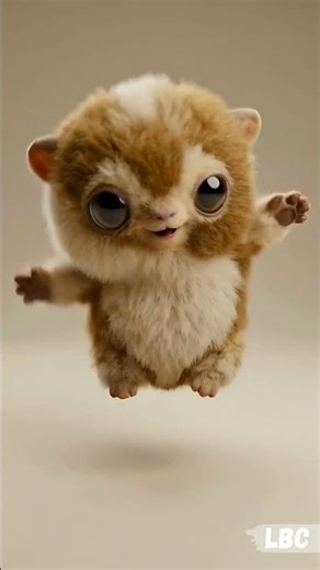 Fluffy Caramel Baby Lemur | Cute 3D Furry Pet