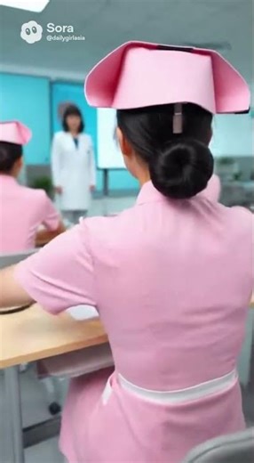 Hands Up Answers! Taiwanese Nurses in Tight Pink Uniforms