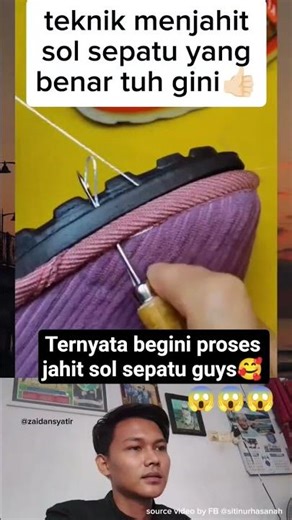 ternyata begini proses jahit sol sepatu guys🥰#videoviral #tipsbuatkamu #tutorial #fypage