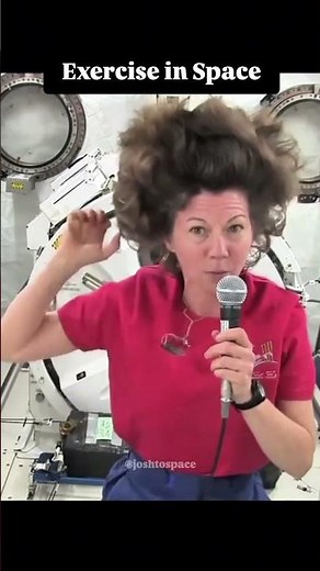 Astronaut on how exercising in microgravity on the International Space Station works. #space #NASA