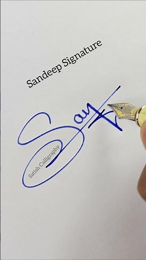 Sandeep Signature | Letter S Sign | S Signature style | How to sign letter s | Satish Calligraphy