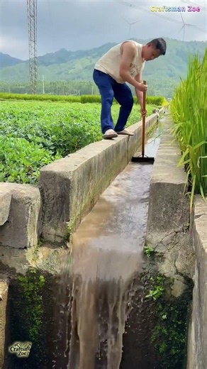 Simple Ditch Cleaning Hack! Watch Mud Disappear with Just One Shovel