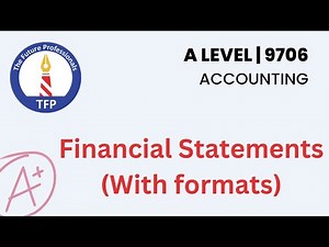 AS Accounting Financial Statements | 9706 | A Level Accounting | AS Accounting | O Level | CA | ACCA