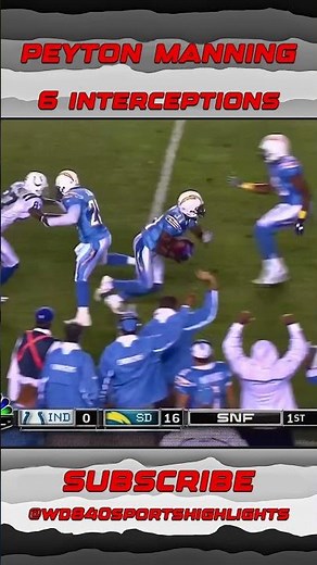 Peyton Manning Throws 6 Interceptions in one Game #nfl #nflhighlights #nflshorts