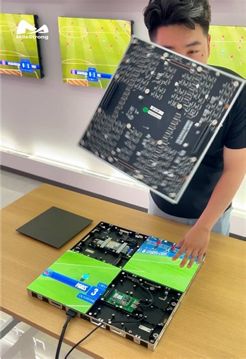 The LED enclosure is the standard assembly unit for the entire screen. It integrates LED modules, power supply, receiving card, and adapter board within a structural framework. Multiple enclosures are assembled to form a complete large screen, determining the flatness, heat dissipation, maintenance method, and installation efficiency.#MileStrong #leddisplay #ledscreen #ledmodule #digitalsignage