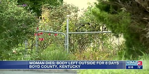 Elderly woman dies; body found outside 8 days later