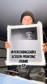 Interchangeable screen printing frame $8 #howto #screenprinting #diy #smallbusiness #printing #art
