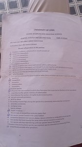 General Ecology Test QuestionsInstructions: Circle the correc... | Filo