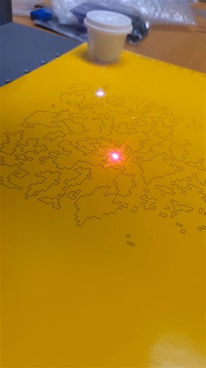 Laser engraving high-temp vinyl into Cerakote stencils #veteranowned #pewlife #gunsmith #newbrighton #cerakote | Altsman Gunsmithing