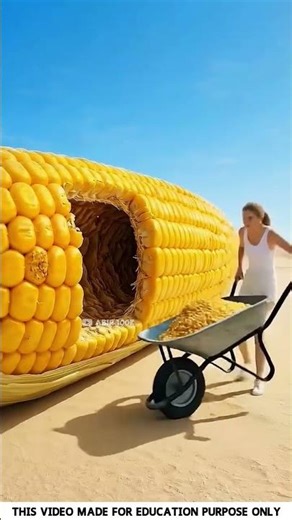 ~ Building a house inside a large corn cob 🤯🤯 #shorts #facts #abir100k