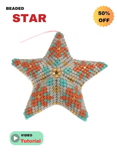 Beaded Star Necklace & Earrings – Handmade Star Beads Jewelry, Personalized Gift for Her and Christmas Gift Idea | Digital Download - Etsy