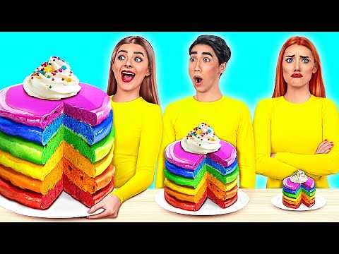 Big, Medium and Small Plate Challenge | Funny Food Hacks by Multi DO Challenge