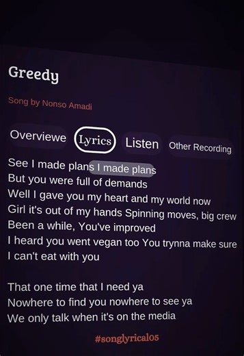 Exploring the Meaning Behind 'Greedy' Lyrics