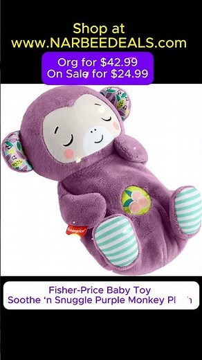 Purple monkey magic for soothing newborns