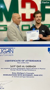 1.3K views | Mulligan manual therapy concept cervical and upper quadrant done. Thanks all participants Dr. Hussein Nasser MDF company Special thanks for haitham kamel and Mohammed basement | المعالج الطبيعي سيف الخفاجي | Facebook