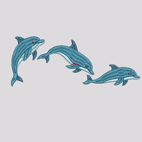 Dolphin Trio Embroidery Design, Three Dolphins Ocean Sea Life Marine Animal Minimal Nautical Theme - Etsy