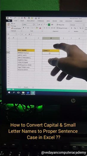 Sentence Case in Excel | PROPER Formula Trick #Shorts #excel