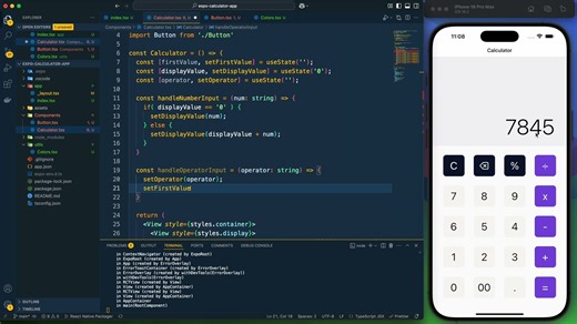 React Native 初学者 计算器app