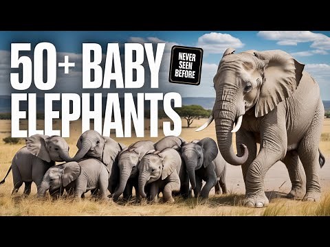 Rare Footage: A Sea of Young Elephants Roaming Free in Botswana Safari