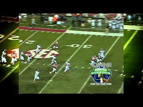 Arkansas' Joe Adams scores on a highlight punt return