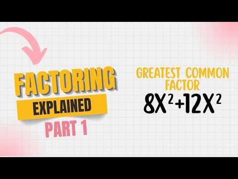 GCF Factoring for Beginners | Part 1