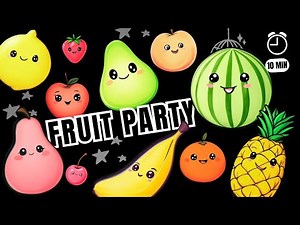 Dancing Happy Fruits Sensory Video for Babies | Colorful Dancing Fruits with Music
