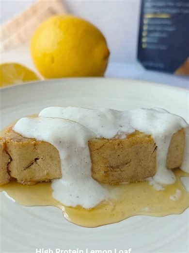 This lemon loaf is soft, zesty and high in protein 🍋👀 Made with real ingredients   a protein boost ✨ Perfect for when you want something sweet… without the crash 🤍 #lemonloaf #proteinrecipes #healthytok #highprotein #healthybaking #healthydessert #cleaneating #fitfood #foodtok #fyp #foryou