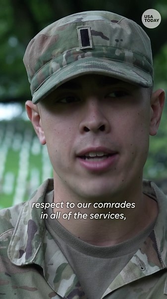 Soldiers place Memorial Day flags at Arlington National Cemetery in honored tradition