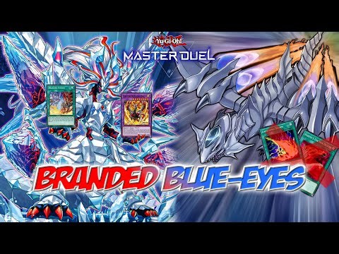 Master Duel - Branded Blue-Eyes deck combo OTK, Banish and protect card